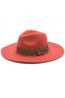 MH0089 AZTEC BAND PANAMA SUMMER HAT - MiMi Wholesale