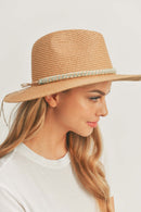 MH0100 Sun Hat with Rhinestone Band - MiMi Wholesale