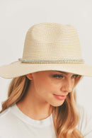MH0100 Sun Hat with Rhinestone Band - MiMi Wholesale
