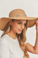 MH0103 Multi Beaded Band Floppy Hat - MiMi Wholesale