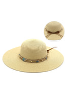MH0103 Multi Beaded Band Floppy Hat - MiMi Wholesale