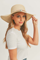 MH0103 Multi Beaded Band Floppy Hat - MiMi Wholesale