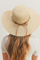 MH0103 Multi Beaded Band Floppy Hat - MiMi Wholesale