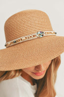 MH0103 Multi Beaded Band Floppy Hat - MiMi Wholesale