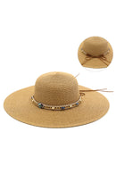 MH0103 Multi Beaded Band Floppy Hat - MiMi Wholesale