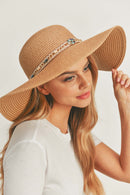 MH0103 Multi Beaded Band Floppy Hat - MiMi Wholesale
