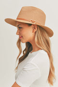 MH0114 PU Leather Band Panama Hat - MiMi Wholesale