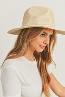 MH0115 Sequin Letter "Beach Bum" Panama Hat - MiMi Wholesale