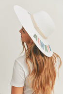 MH0120 Sequin Letter "Always on Vacay" Floppy Hat - MiMi Wholesale