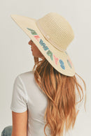 MH0120 Sequin Letter "Always on Vacay" Floppy Hat - MiMi Wholesale