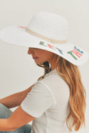 MH0121 Sequin Letter "Let The Sunshine" Floppy Hat - MiMi Wholesale