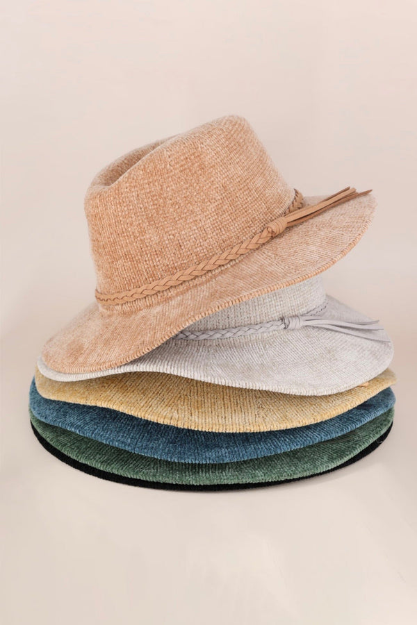 MH0134 Vicky Chenille Knit Panama Hat - MiMi Wholesale