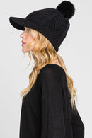 MH0143 Amy Pom Pom Knit Cap - MiMi Wholesale