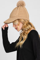 MH0143 Amy Pom Pom Knit Cap - MiMi Wholesale