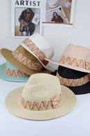 MH0146 Judy Multi Color Band Straw Hat - MiMi Wholesale