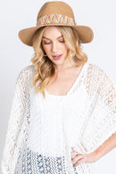 MH0146 Judy Multi Color Band Straw Hat - MiMi Wholesale