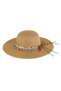 MH0161 Jayda Floppy Straw Hat With Boho/Sealife Band - MiMi Wholesale