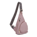 ML20175 Erica Leopard Strap Sling Bag - MiMi Wholesale