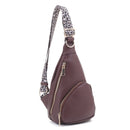 ML20175 Erica Leopard Strap Sling Bag - MiMi Wholesale