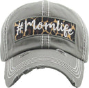 "Momlife" Leopard Vintage Vintage ball Cap - MiMi Wholesale