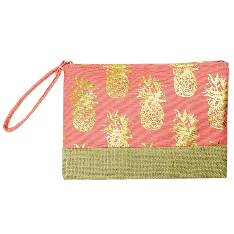 MP0028 Gold Foil Pineapple Pouch/Make-up Bag - MiMi Wholesale