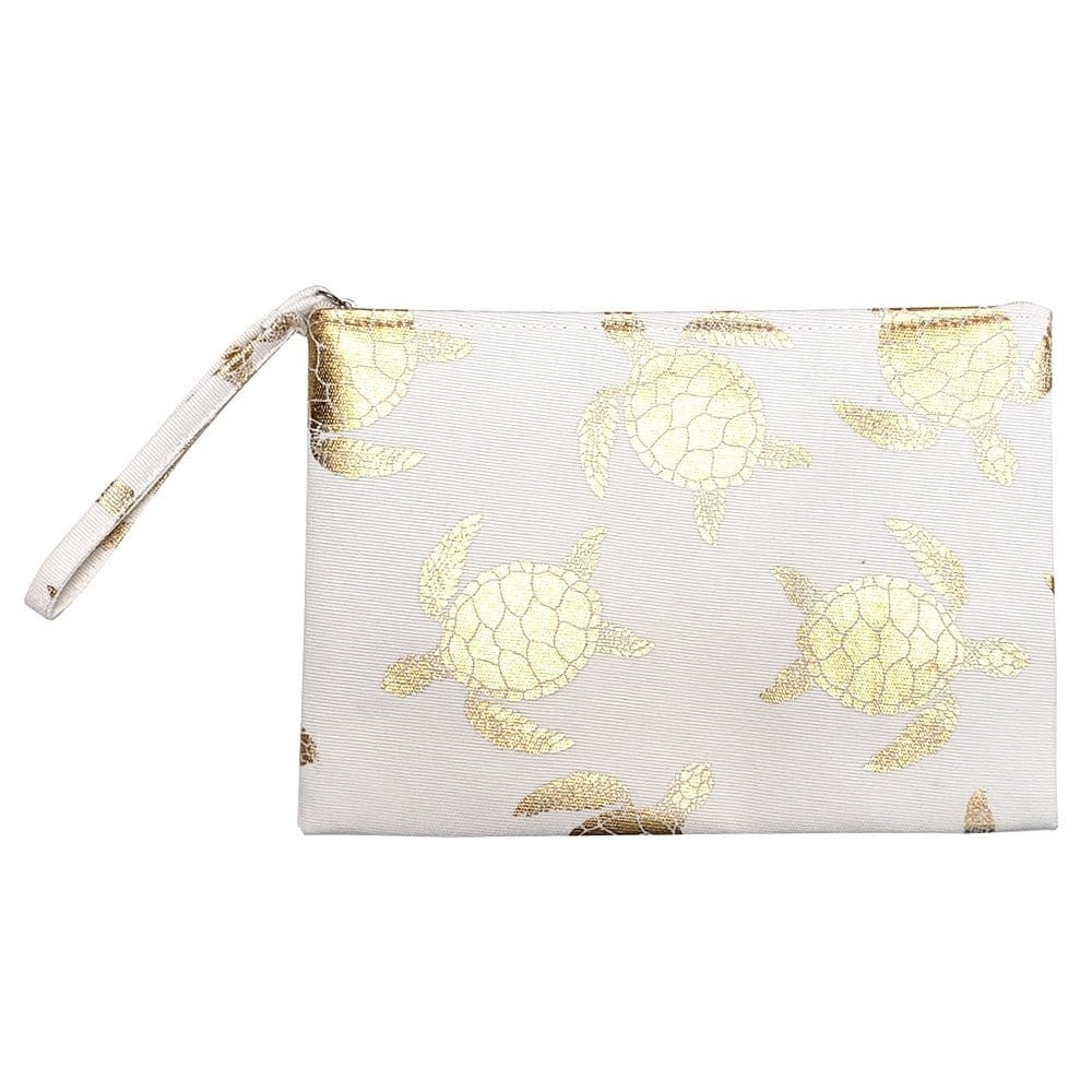 MP0124 Gold Foil Turtle Pouch/Make-up Bag - MiMi Wholesale