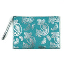 MP0126 Gold Foil Paisley Pouch/Make-up Bag - MiMi Wholesale
