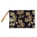 MP0126 Gold Foil Paisley Pouch/Make-up Bag - MiMi Wholesale