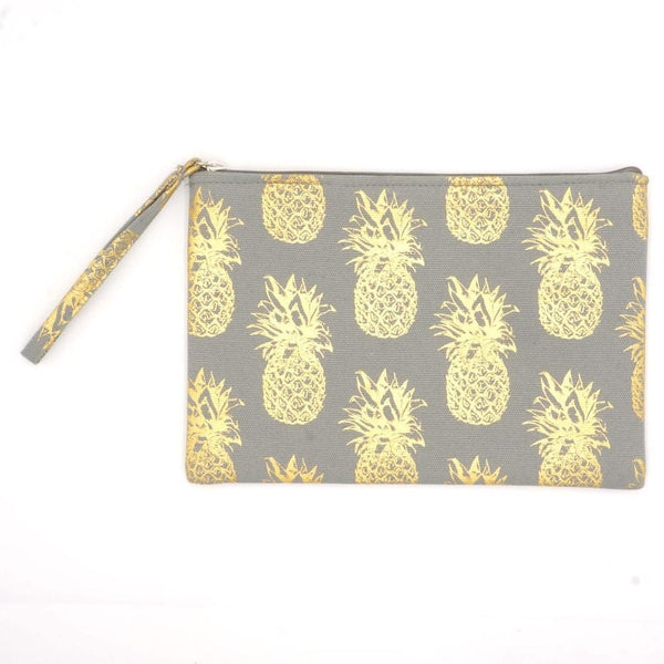 MP0134 Gold Foil Pineapple Pouch/Make-up Bag - MiMi Wholesale
