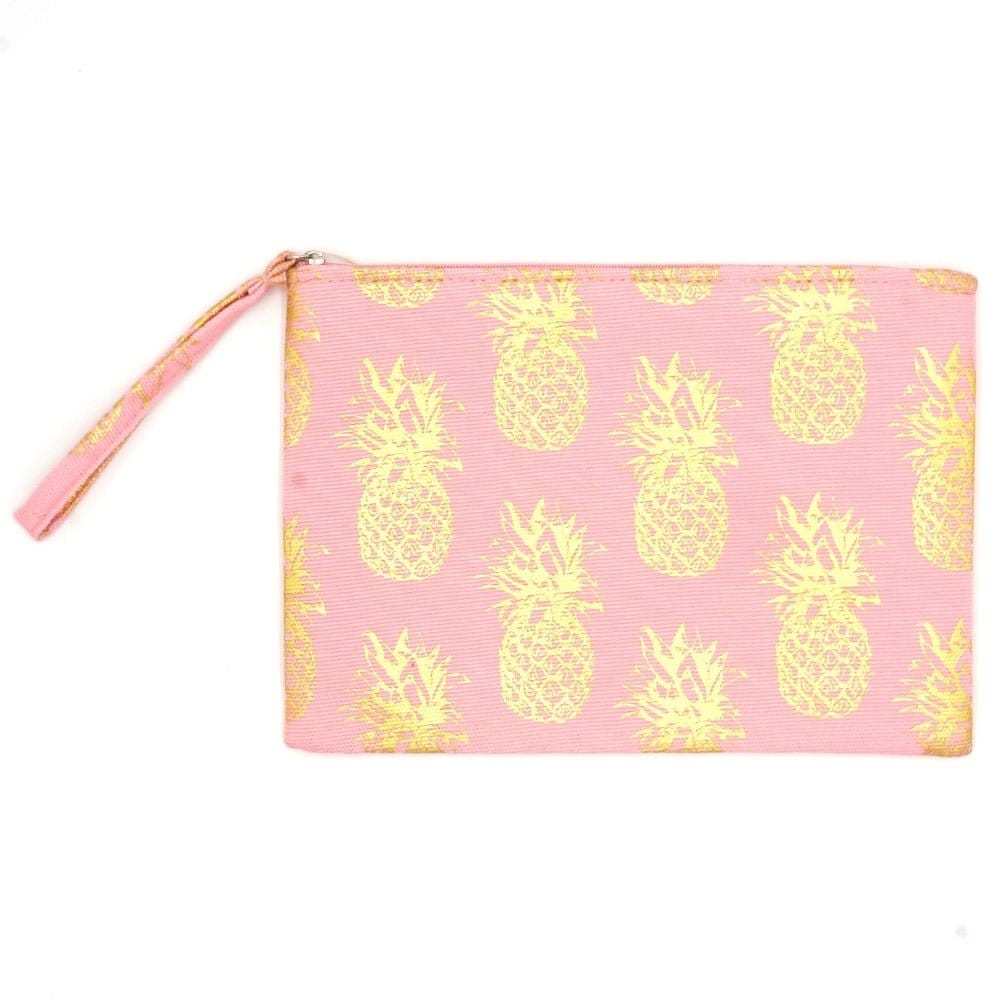 MP0134 Gold Foil Pineapple Pouch/Make-up Bag - MiMi Wholesale
