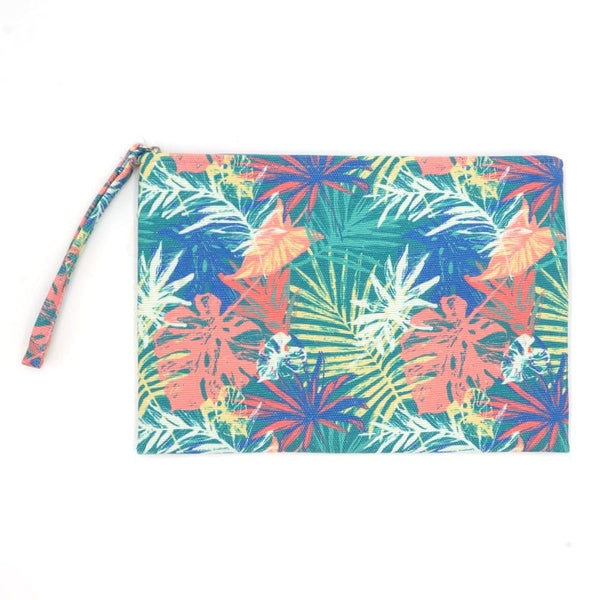MP0136 Hand Drawn Tropical Pouch/Make-up Bag - MiMi Wholesale
