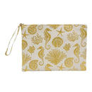 MP0137 Gold Foil Sea Life Pouch/Make-up Bag - MiMi Wholesale