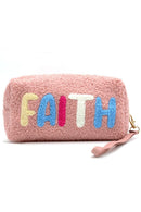 MP0165 COZY TEDDY FUR "FAITH" WRISTLET POUCH - MiMi Wholesale