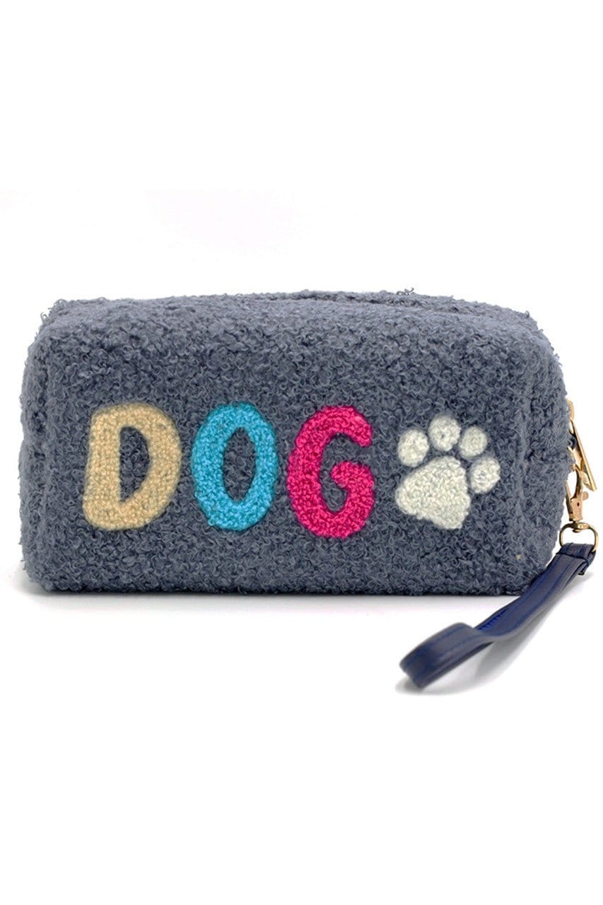 MP0169 COZY TEDDY FUR "DOG" WRISTLET POUCH - MiMi Wholesale
