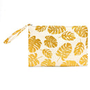 MP0185 Silver Palm Leaves Glitter Pouch/Make-up Bag - MiMi Wholesale