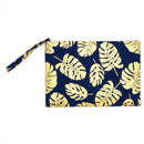 MP0185 Silver Palm Leaves Glitter Pouch/Make-up Bag - MiMi Wholesale