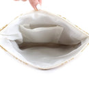 MP0185 Silver Palm Leaves Glitter Pouch/Make-up Bag - MiMi Wholesale