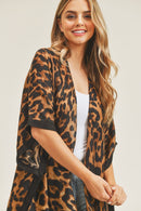 MS0071 Leopard Print Summer Kimono - MiMi Wholesale