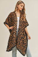 MS0071 Leopard Print Summer Kimono - MiMi Wholesale