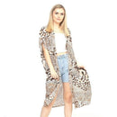 MS0114 Multi Animal Print Beach Summer Kimono - MiMi Wholesale