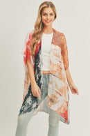 MS0163 Charlie Vintage American Flag Kimono - MiMi Wholesale