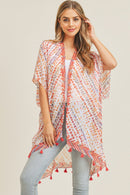 MS0179 Raindrop Tassel Summer Kimono - MiMi Wholesale