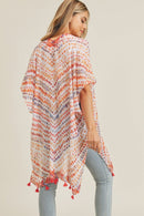 MS0179 Raindrop Tassel Summer Kimono - MiMi Wholesale