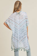 MS0179 Raindrop Tassel Summer Kimono - MiMi Wholesale