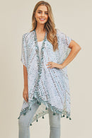 MS0179 Raindrop Tassel Summer Kimono - MiMi Wholesale