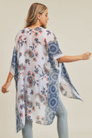 MS0207 Paisley Flower Pattern Beach Summer Kimono - MiMi Wholesale
