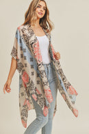 MS0211 Bohemian Pattern Beach Summer Kimono - MiMi Wholesale