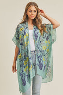 MS0212 Flower Pattern Beach Summer Kimono - MiMi Wholesale