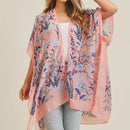 MS0212 Flower Pattern Beach Summer Kimono - MiMi Wholesale