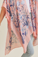 MS0212 Flower Pattern Beach Summer Kimono - MiMi Wholesale